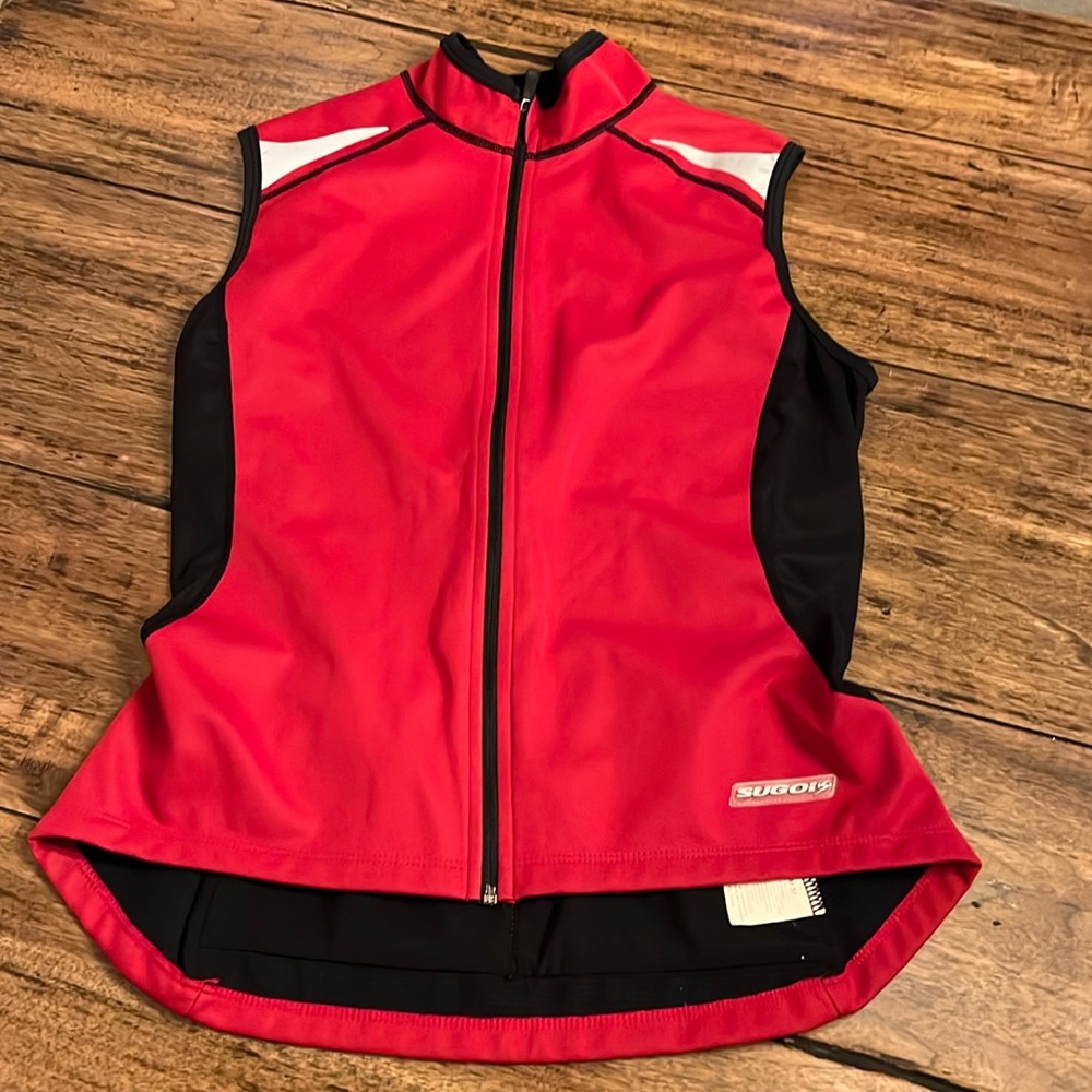 Sugoi Red and Black Running/Biking Vest.  Size Medium